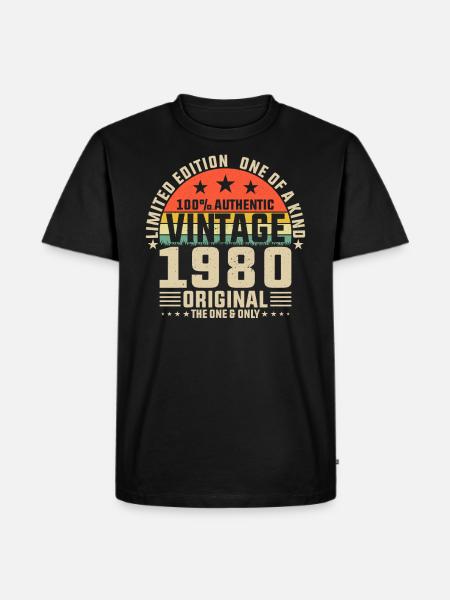 The best of 1980 - Men's Premium Organic T-Shirt - black