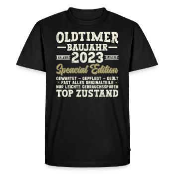 Vintage 2023 Best of 2023 - 2 Year Old Birthday - Men's Premium Organic T-Shirt - black - Front - Nico (187cm)