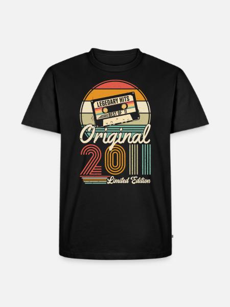 2011 - Born in 2011 - Men's Premium Organic T-Shirt - black