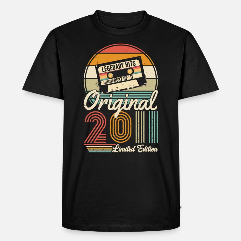2011 - Jahrgang 2011 - Männer Premium Bio T-Shirt - Schwarz