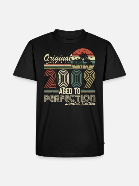 Unieke 2009 Vintage Retro Artwork - Mannen Premium Bio T-shirt - zwart