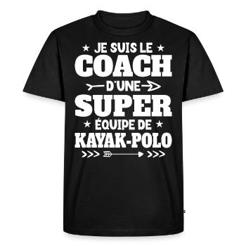 Super Coach Cadeau Pour Coach De Kayak-Polo - T-shirt Premium bio Homme - noir - Devant - Nico (187cm)