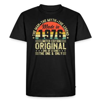Légendes de 1976 - T-shirt Premium bio Homme - noir - Devant - Nico (187cm)