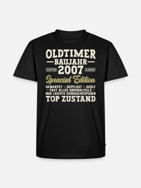 Legendary year of birth 2007 - Men's Premium Organic T-Shirt - black