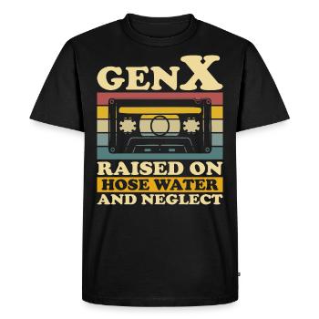 Humour Génération X - T-shirt Premium bio Homme - noir - Devant - Nico (187cm)
