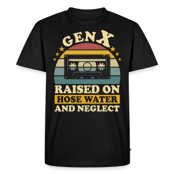Humour Génération X - T-shirt Premium bio Homme - noir - Devant - Nico (187cm)