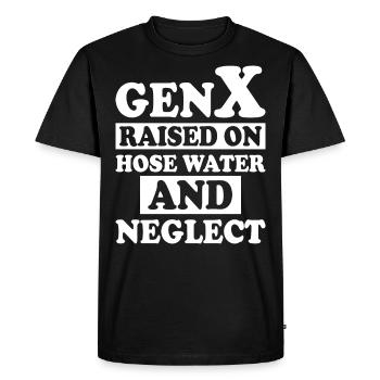 Humour Génération X - T-shirt Premium bio Homme - noir - Devant - Nico (187cm)