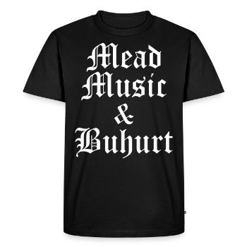 Mead Music Béhourd Medieval Festival - Men's Premium Organic T-Shirt - black - Front - Nico (187cm)