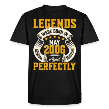 18th Anniversary May Vintage 2006 - Men's Premium Organic T-Shirt - black - Front - Nico (187cm)