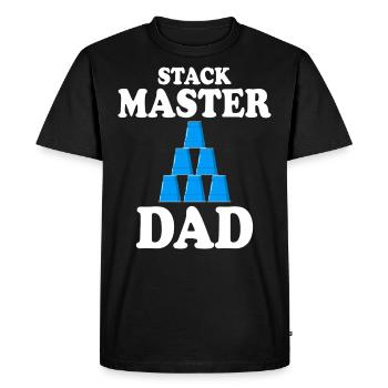 Cups Stacker Sport Stacking Papa - T-shirt Premium bio Homme - noir - Devant - Nico (187cm)