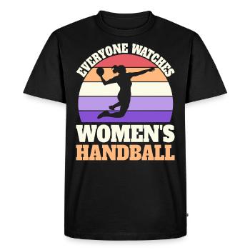 Retro Sport Women's Handball - Men's Premium Organic T-Shirt - black - Front - Nico (187cm)