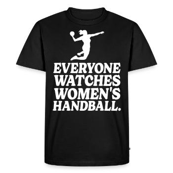 Retro Women's Handball Sport - Men's Premium Organic T-Shirt - black - Front - Nico (187cm)