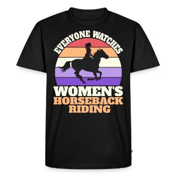 Retro Sport Women's Riding - Men's Premium Organic T-Shirt - black - Front - Nico (187cm)
