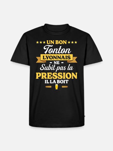 Tonton Lyonnais Oncle Humour Tonton - T-shirt Premium bio Homme - noir