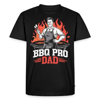 Dad Expert Grill & BBQ Dad - Men's Premium Organic T-Shirt - black - Front - Nico (187cm)