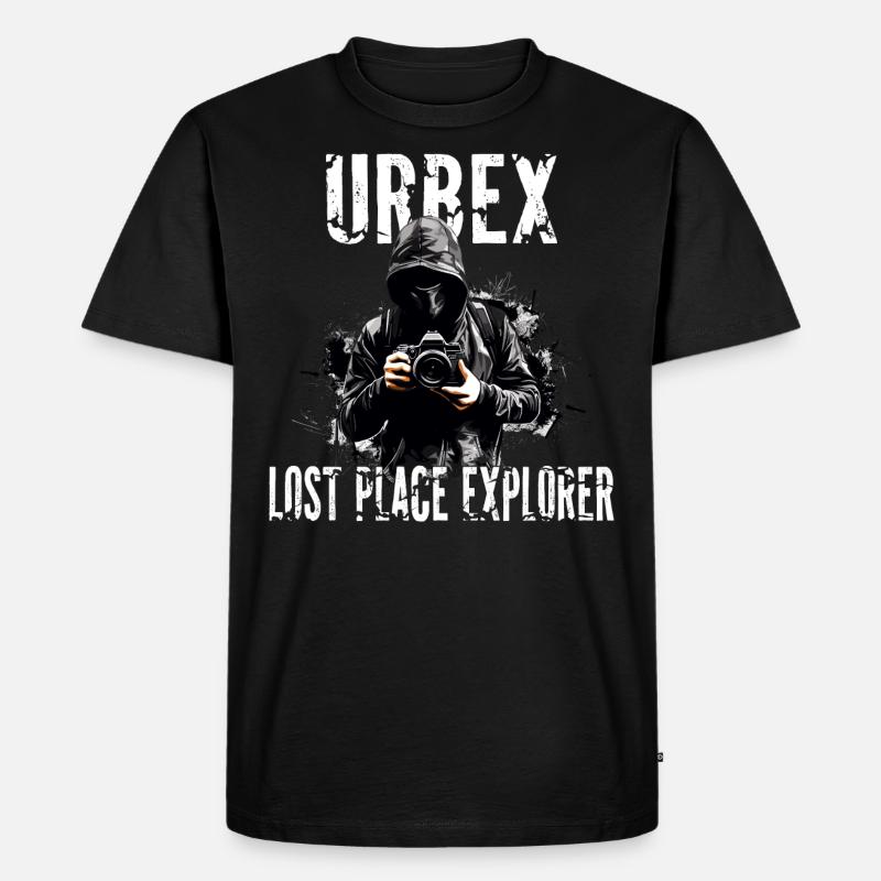 Urbex Lost Place Explorer - Männer Premium Bio T-Shirt - Schwarz