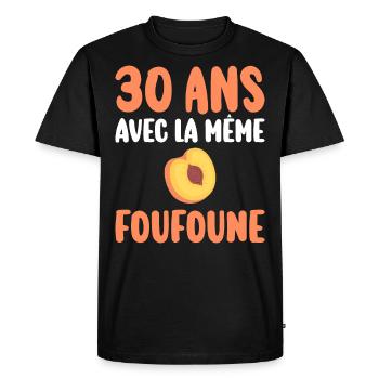 Marié 30 Ans Homme 30 Ans De Mariage - T-shirt Premium bio Homme - noir - Devant - Nico (187cm)