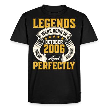 18th Anniversary October Year 2006 - Men's Premium Organic T-Shirt - black - Front - Nico (187cm)