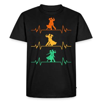 Danse De Salon Battement De Coeur Danse - T-shirt Premium bio Homme - noir - Devant - Nico (187cm)
