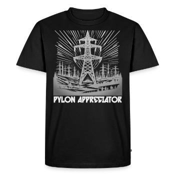 Pylon Appreciator - Black & White - Men's Premium Organic T-Shirt - black - Front - Nico (187cm)