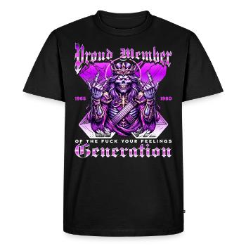 Skull Rock Humor Generation X - Men's Premium Organic T-Shirt - black - Front - Nico (187cm)