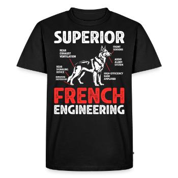 Humour Cadeau Chien Berger Allemand - T-shirt Premium bio Homme - noir - Devant - Nico (187cm)