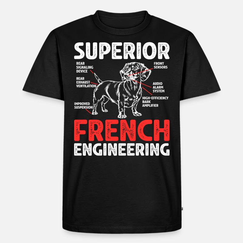Humor Dackel Hund Geschenk - Männer Premium Bio T-Shirt - Schwarz