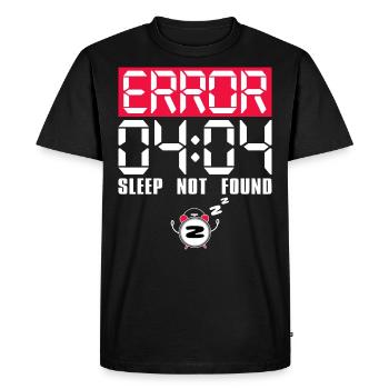 Humor Error 04 04 Sleep Insomnia - Men's Premium Organic T-Shirt - black - Front - Nico (187cm)