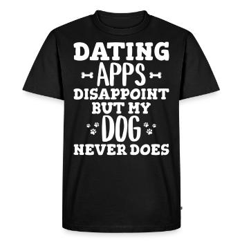 Joke Quote Funny Humor Dog - Men's Premium Organic T-Shirt - black - Front - Nico (187cm)