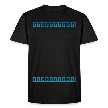 ornement grec - T-shirt Premium bio Homme - noir - Devant - Nico (187cm)