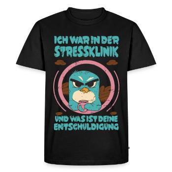 Clinique de stress Penguin - T-shirt Premium bio Homme - noir - Devant - Nico (187cm)