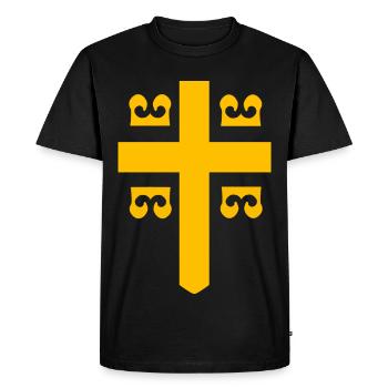 Byzantin - T-shirt Premium bio Homme - noir - Devant - Nico (187cm)