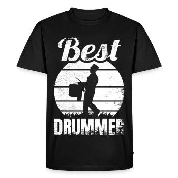 Meilleur joueur de batterie - T-shirt Premium bio Homme - noir - Devant - Nico (187cm)