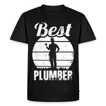 Best Plant Mechanic - Men's Premium Organic T-Shirt - black - Front - Nico (187cm)