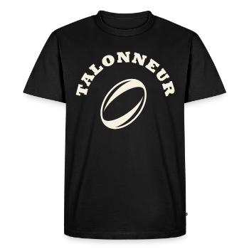 rugby position talonneur - T-shirt Premium bio Homme - noir - Devant - Nico (187cm)