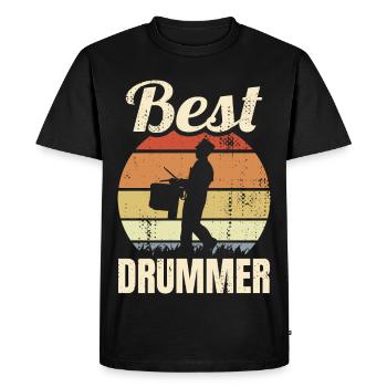 Best Drummer - Men's Premium Organic T-Shirt - black - Front - Nico (187cm)