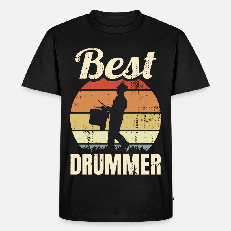 Bester Trommler - Männer Premium Bio T-Shirt - Schwarz