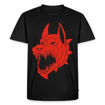 Red Dog of the Underworld - Men's Premium Organic T-Shirt - black - Front - Nico (187cm)