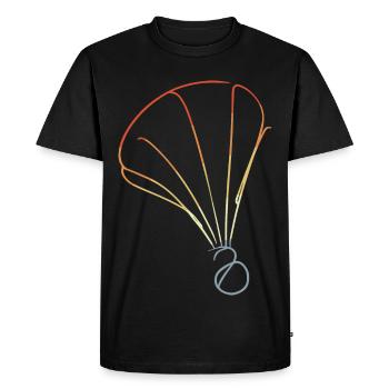 Retro Shuttlecock Sketch - Men's Premium Organic T-Shirt - black - Front - Nico (187cm)