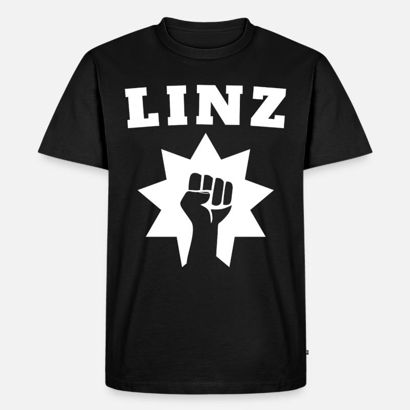 Linz - Männer Premium Bio T-Shirt - Schwarz