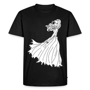 La dame blanche fantomatique - T-shirt Premium bio Homme - noir - Devant - Nico (187cm)