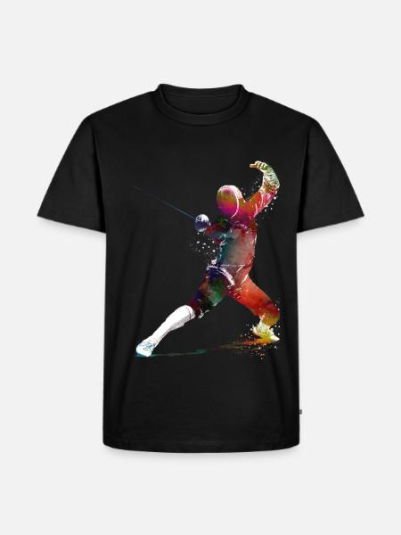Fechtsportkunst #fencing #sport - Männer Premium Bio T-Shirt - Schwarz