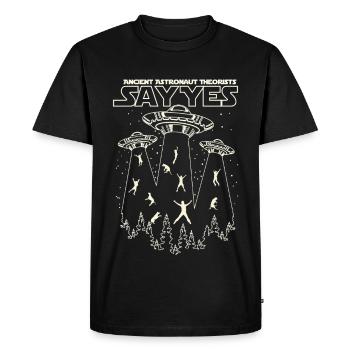 Ancient Astronaut Theorists Say Yes - T-shirt Premium bio Homme - noir - Devant - Nico (187cm)