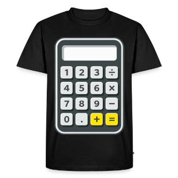 Calculatrice Costume Carnaval Nerd - T-shirt Premium bio Homme - noir - Devant - Nico (187cm)