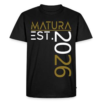 Maturité 2026 - T-shirt Premium bio Homme - noir - Devant - Nico (187cm)
