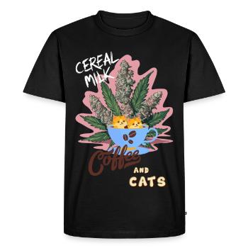 Céréales Lait C&C - T-shirt Premium bio Homme - noir - Devant - Nico (187cm)