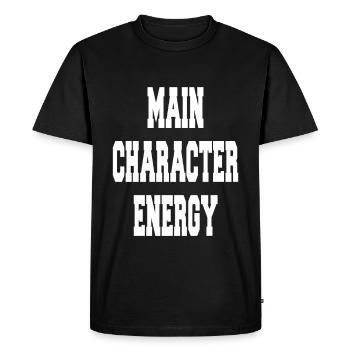 Énergie du personnage principal - T-shirt Premium bio Homme - noir - Devant - Nico (187cm)