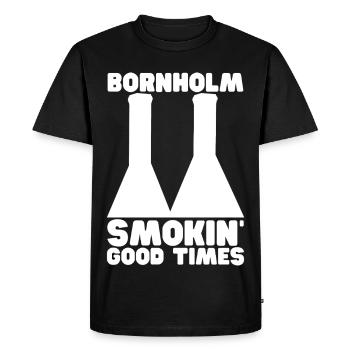 Bornholm Smokehouse Rogeri - Men's Premium Organic T-Shirt - black - Front - Nico (187cm)