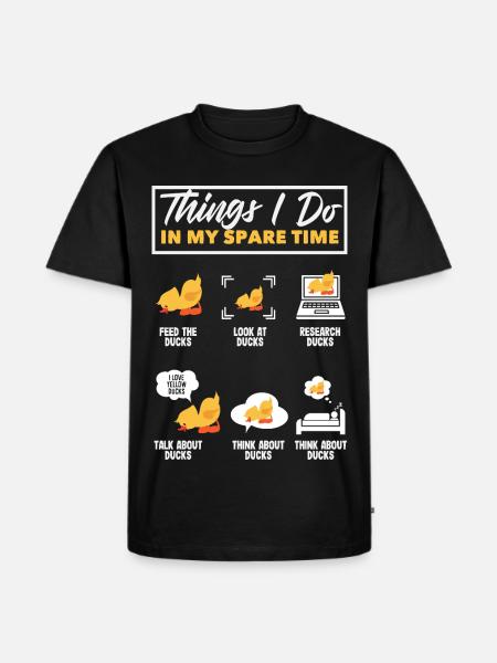 Funny Ducks Motif Ducks Lover Sayings - Men's Premium Organic T-Shirt - black