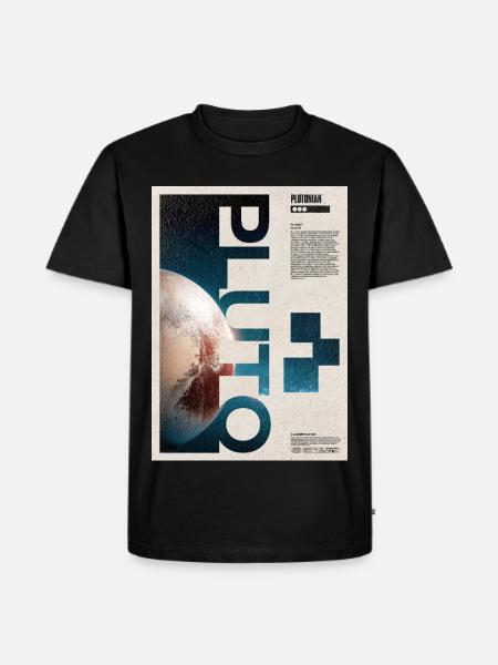 Plutonian Orbit Poster - Männer Premium Bio T-Shirt - Schwarz